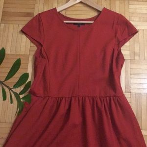 Cap sleeve knit dress with pockets